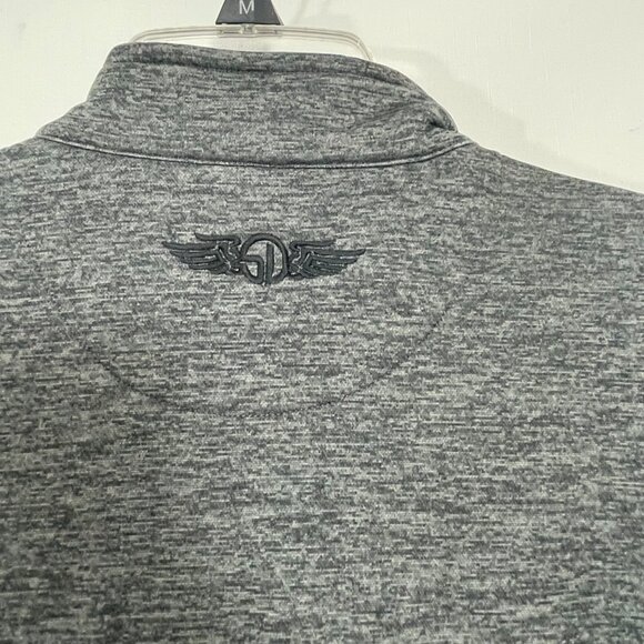 Straight Down Jacket Mens Medium Grey Golf Sweatshirt Full Zip Performance - Picture 6 of 8